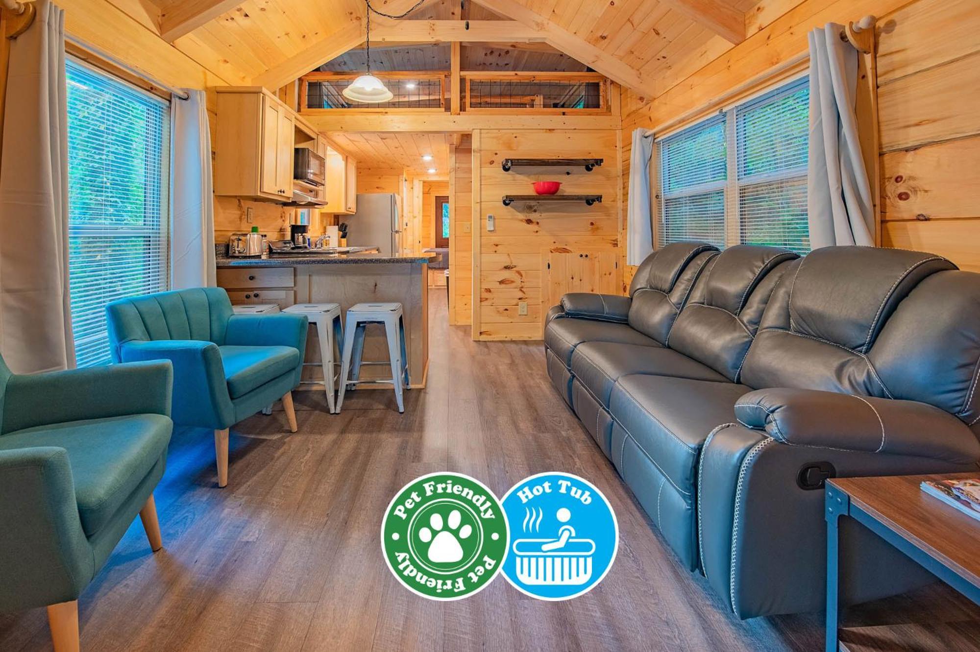 שאטאנוגה Tiny Cabin Village Private Hot Tub Lynda Cabin מראה חיצוני תמונה